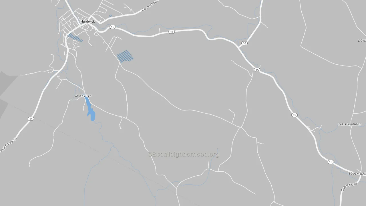 Transit Grade map of Mackville, VT