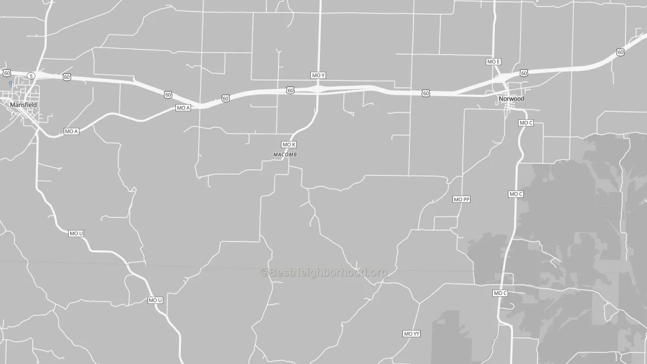 Transit Grade map of Macomb, MO