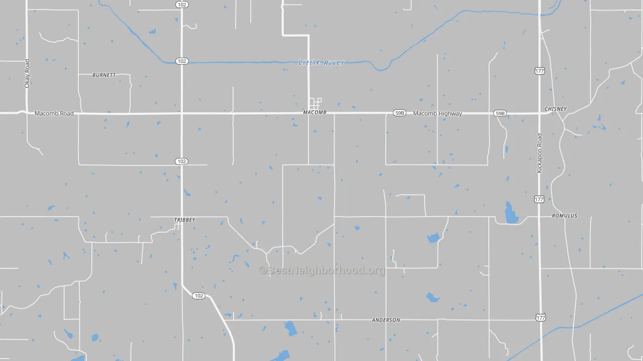 Transit Grade map of Macomb, OK