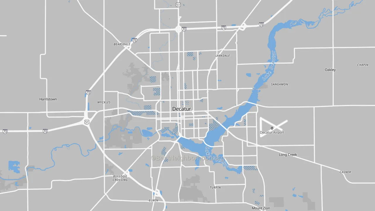 Transit Grade map of Macon County, IL