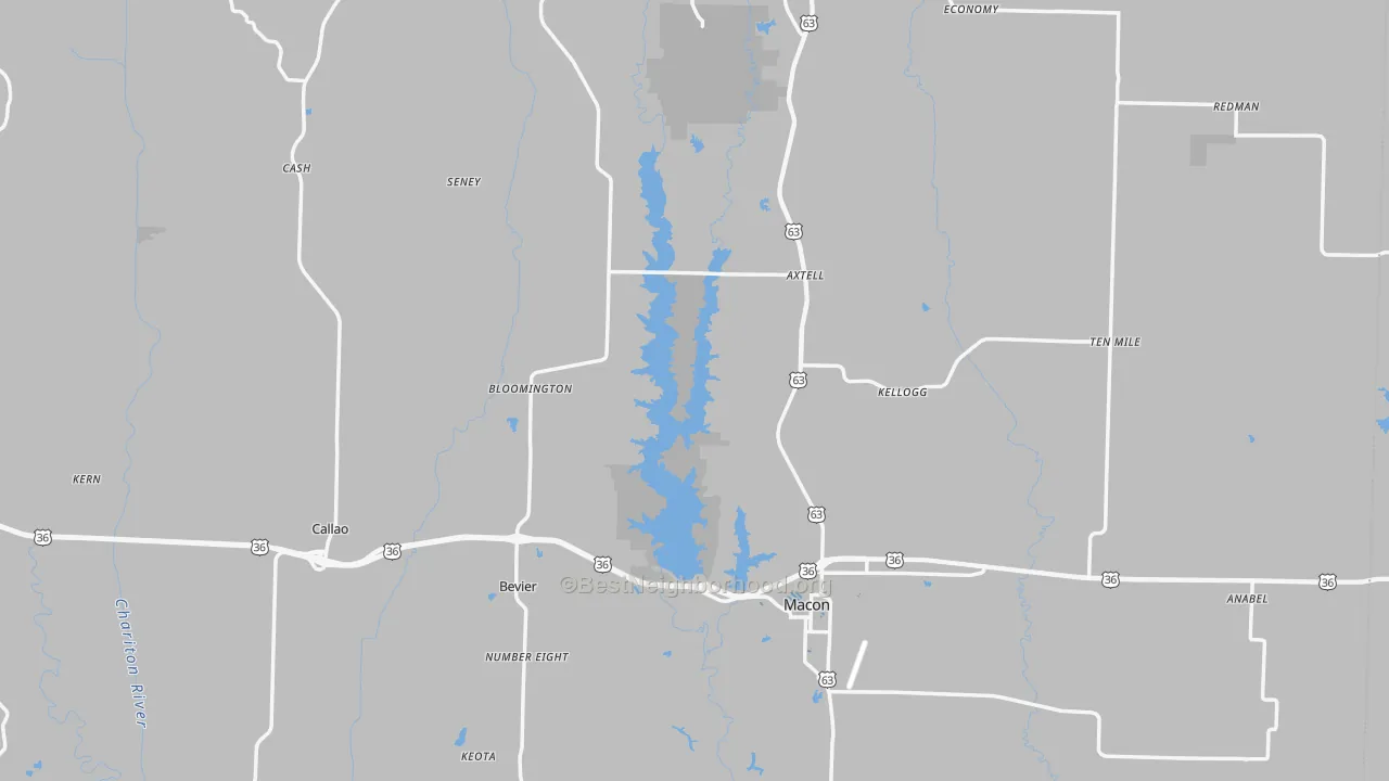 Transit Grade map of Macon County, MO