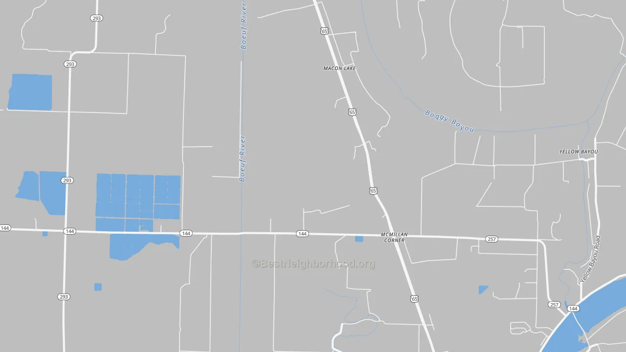 Transit Grade map of Macon Lake, AR