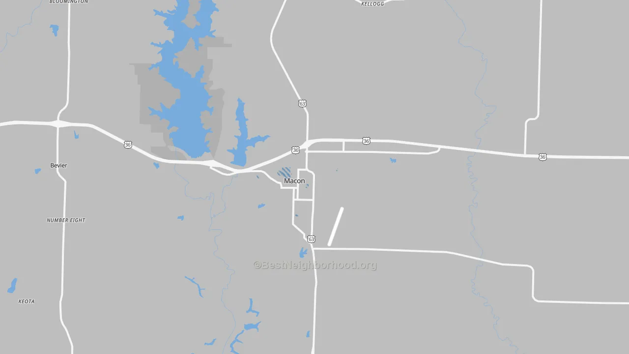 Transit Grade map of Macon, MO