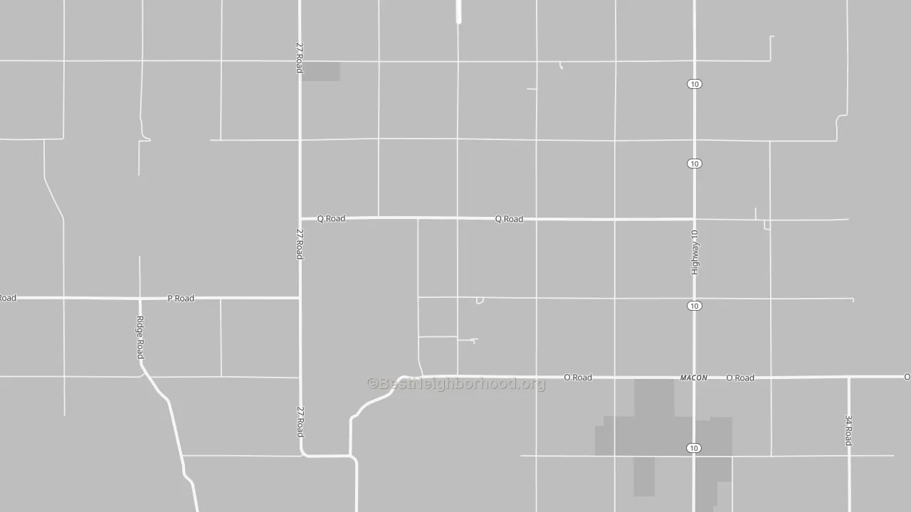 Transit Grade map of Macon, NE