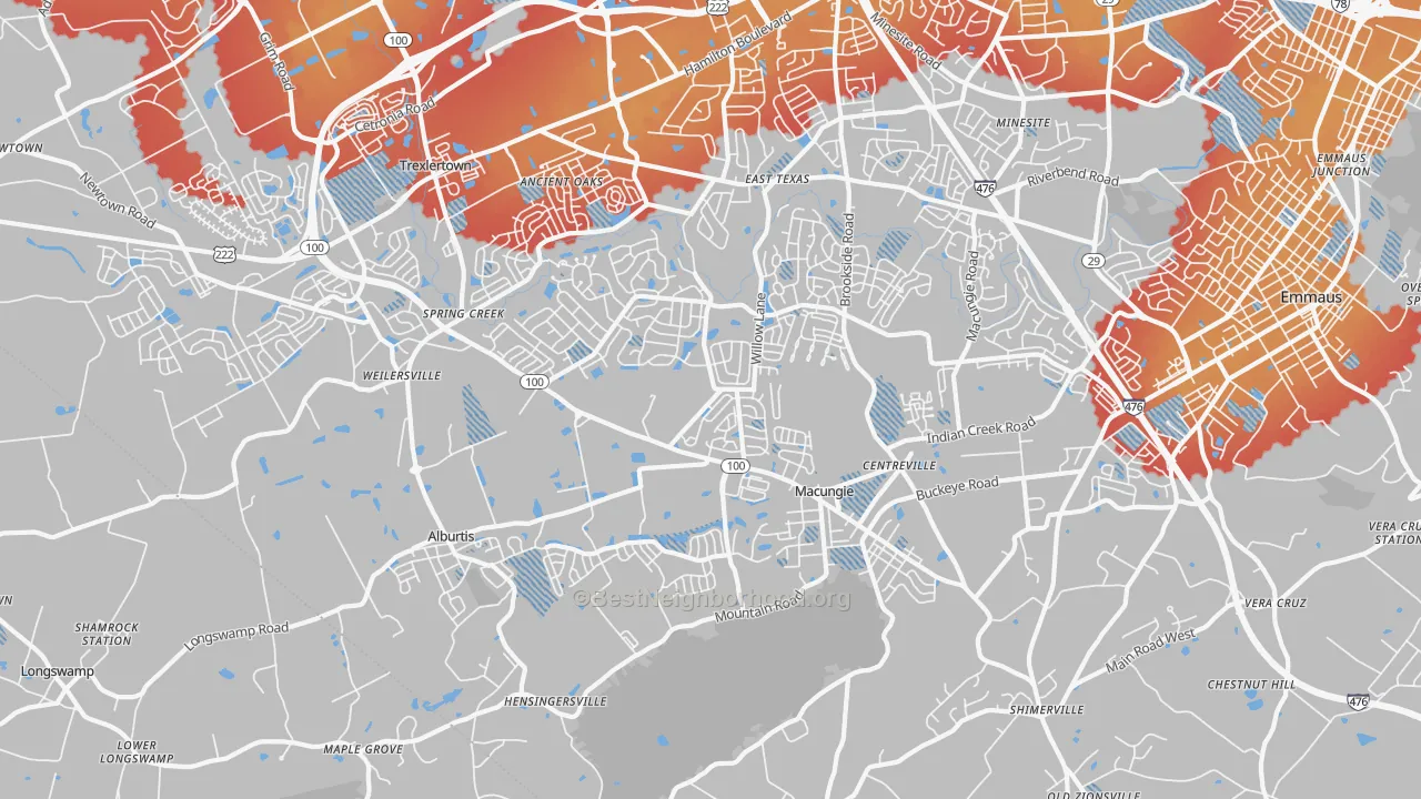 Transit Grade map of Macungie, PA