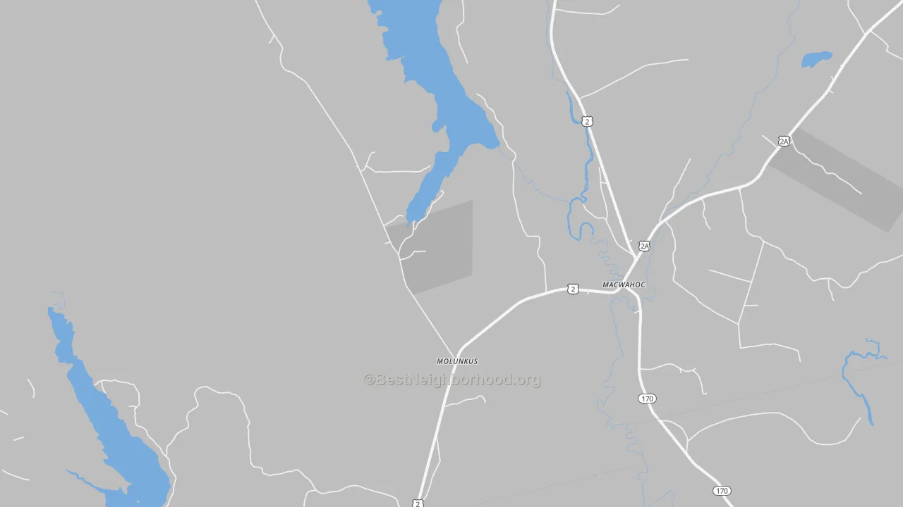 Transit Grade map of Macwahoc, ME
