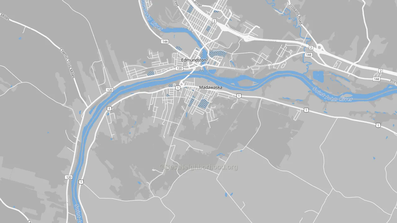 Transit Grade map of Madawaska, ME