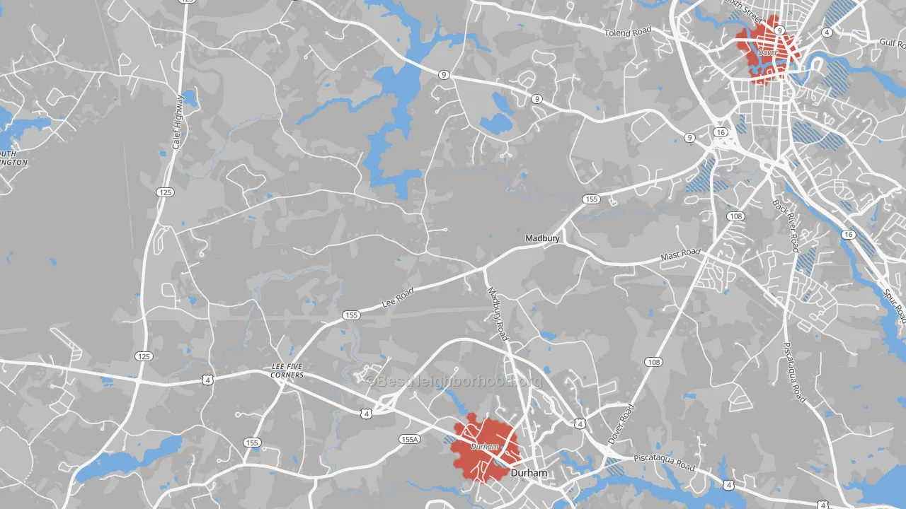Transit Grade map of Madbury, NH
