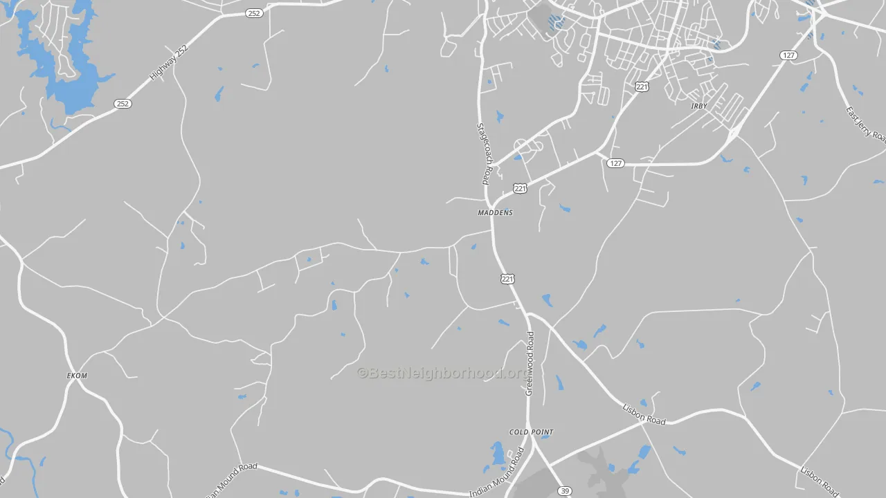 Transit Grade map of Maddens, SC