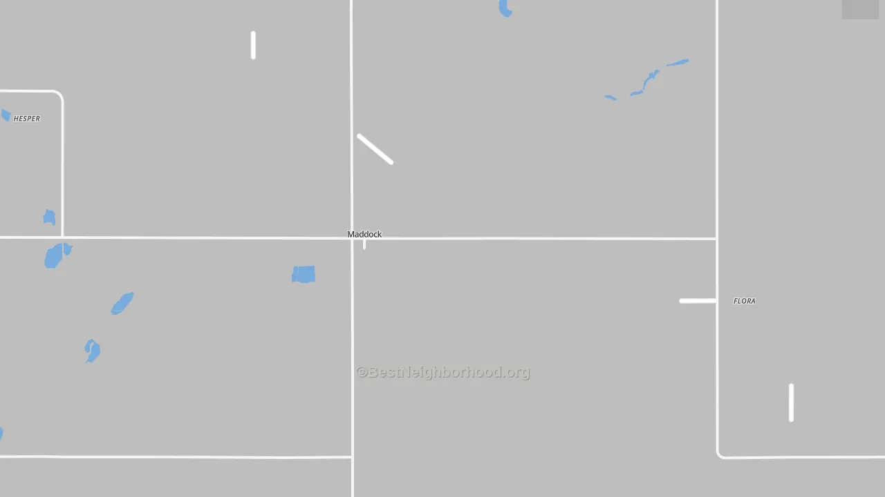 Transit Grade map of Maddock, ND