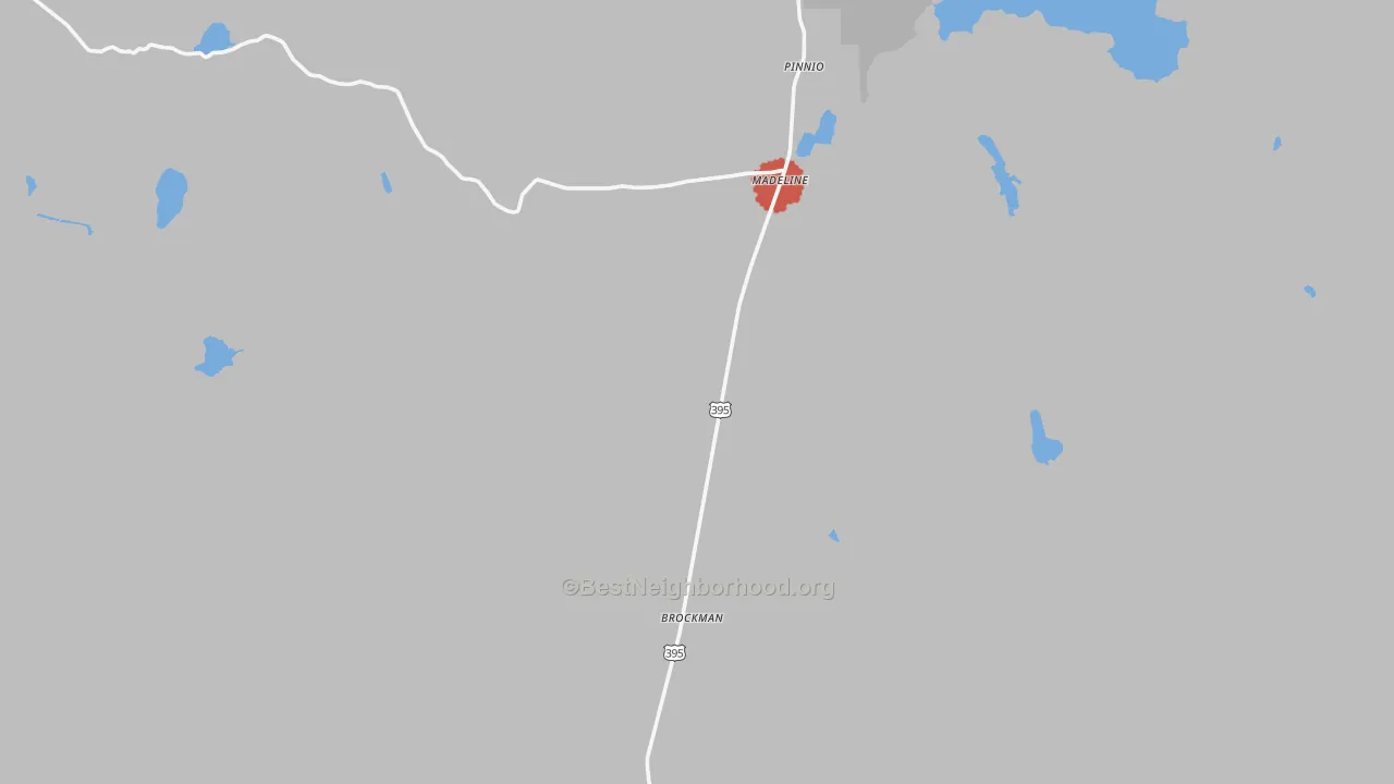Transit Grade map of Madeline, CA