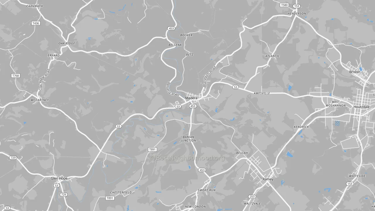 Transit Grade map of Madera, PA