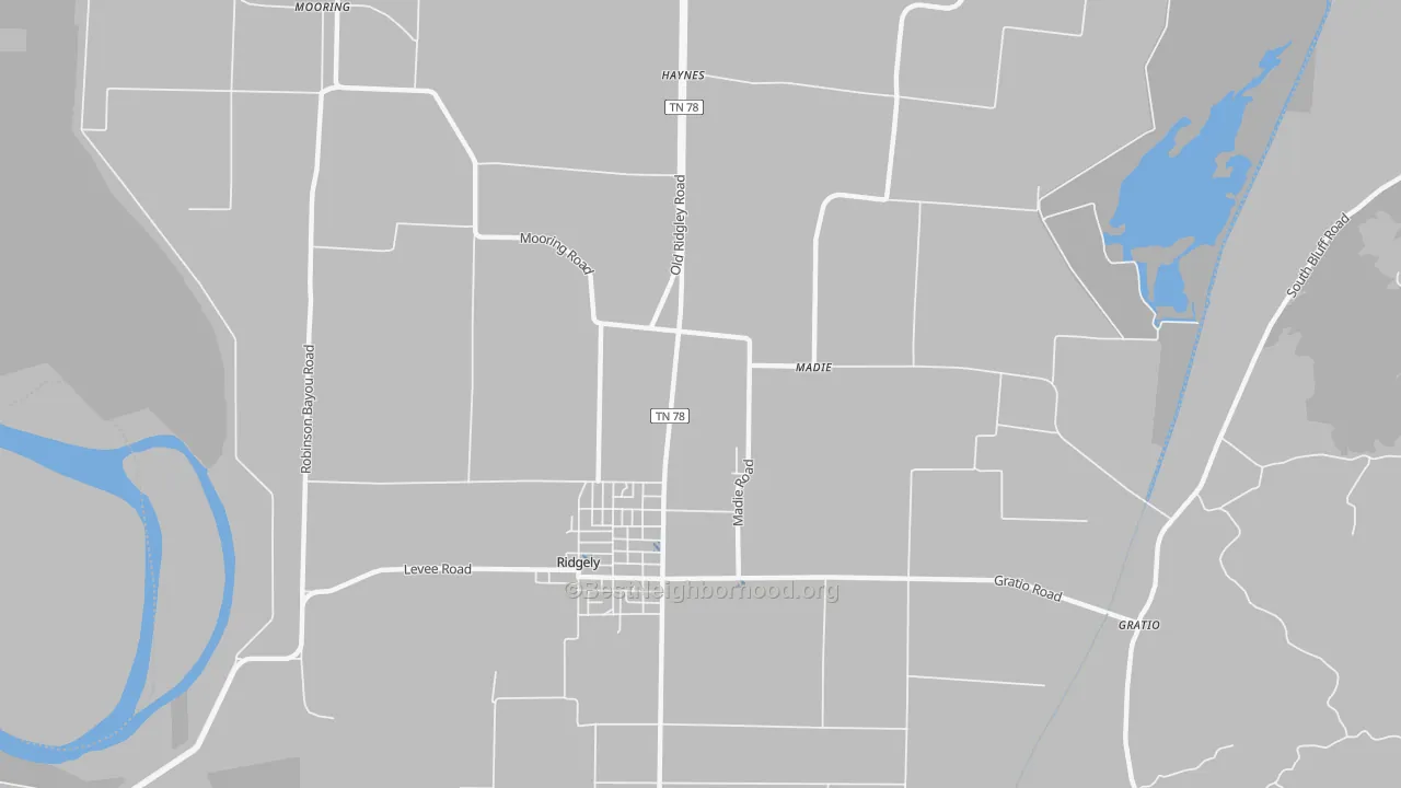 Transit Grade map of Madie, TN
