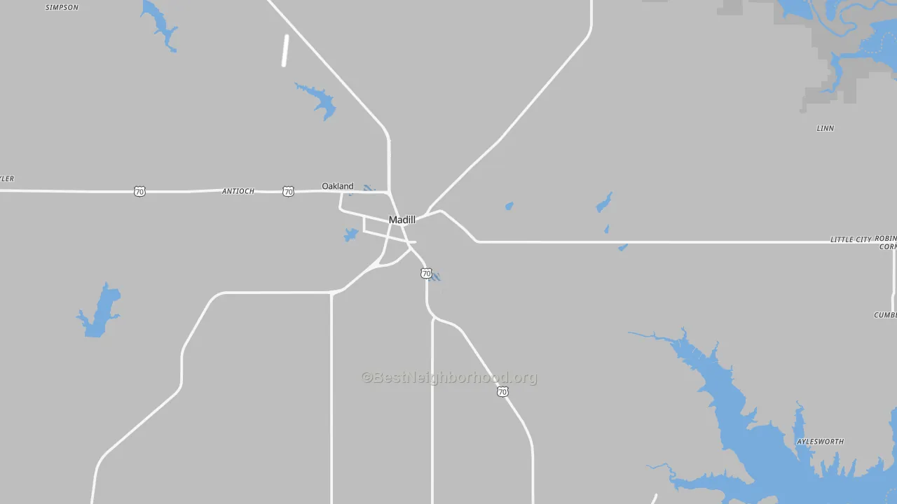 Transit Grade map of Madill, OK