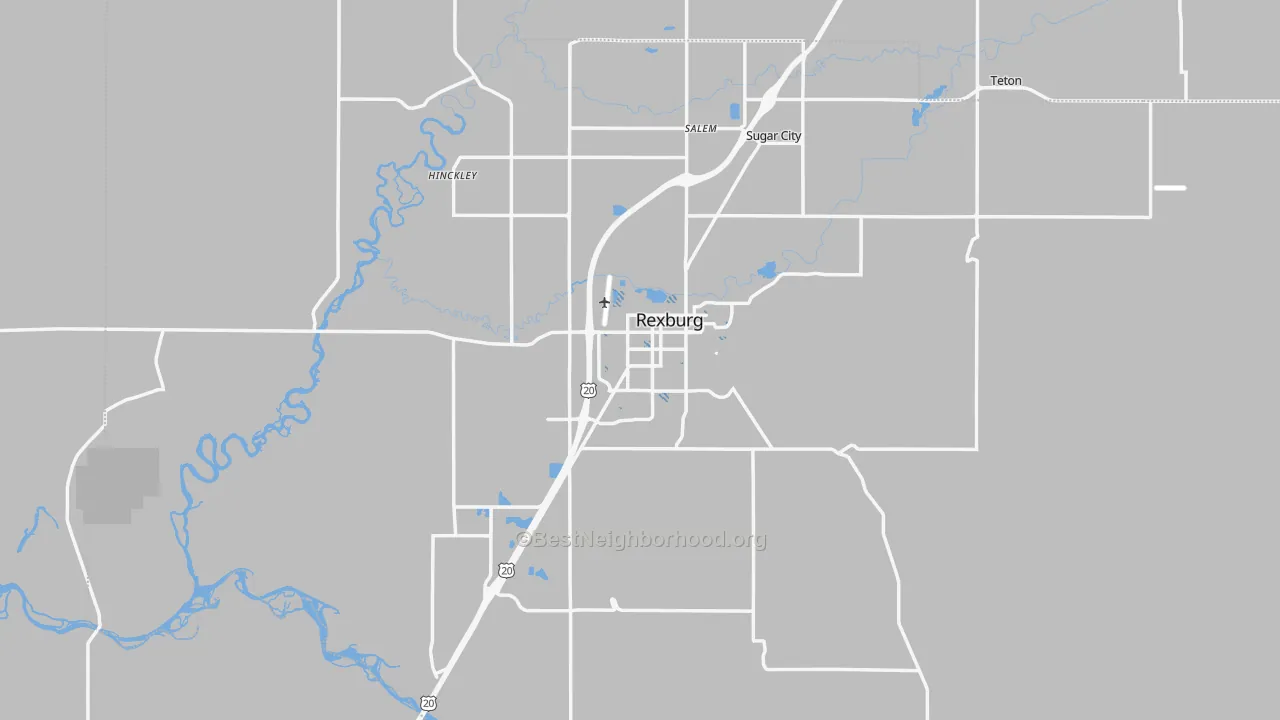 Transit Grade map of Madison County, ID