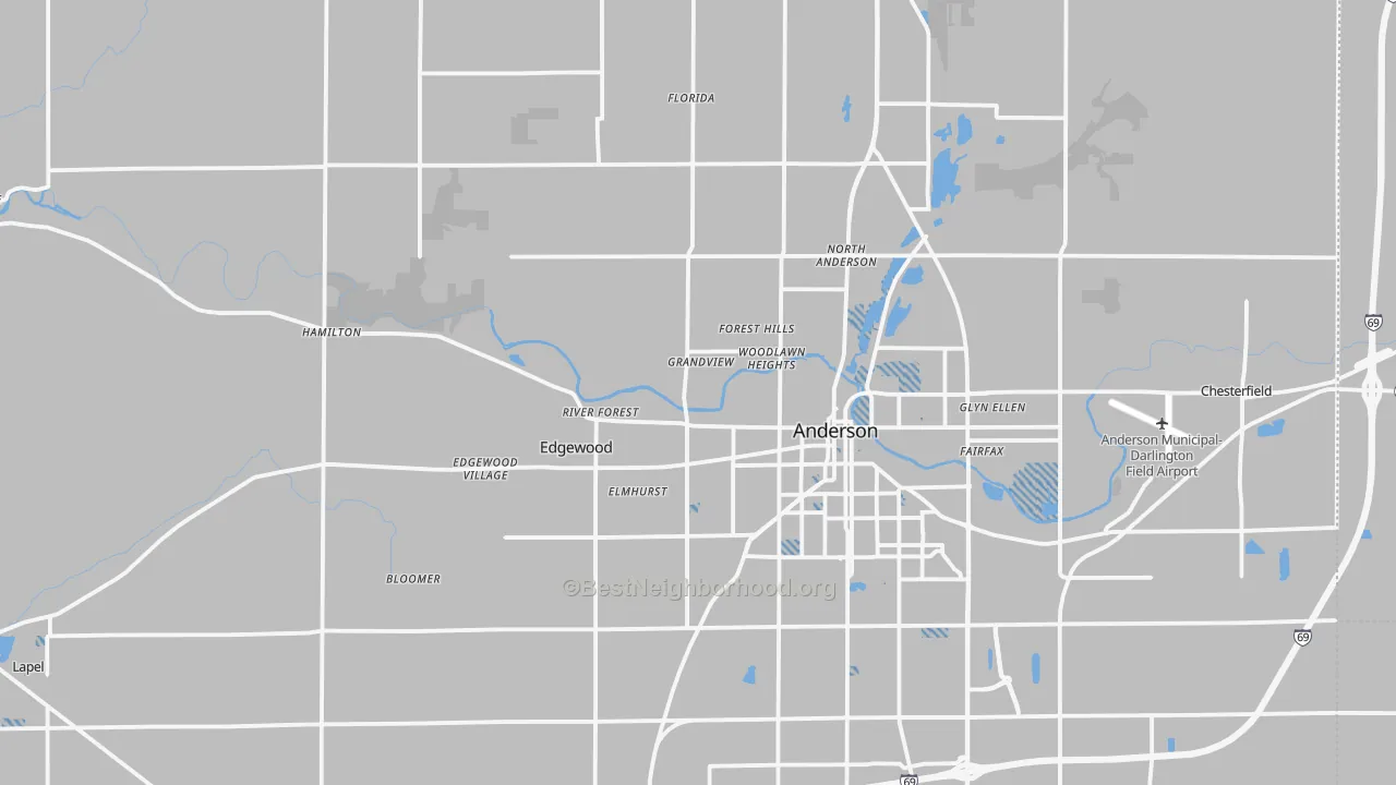 Transit Grade map of Madison County, IN