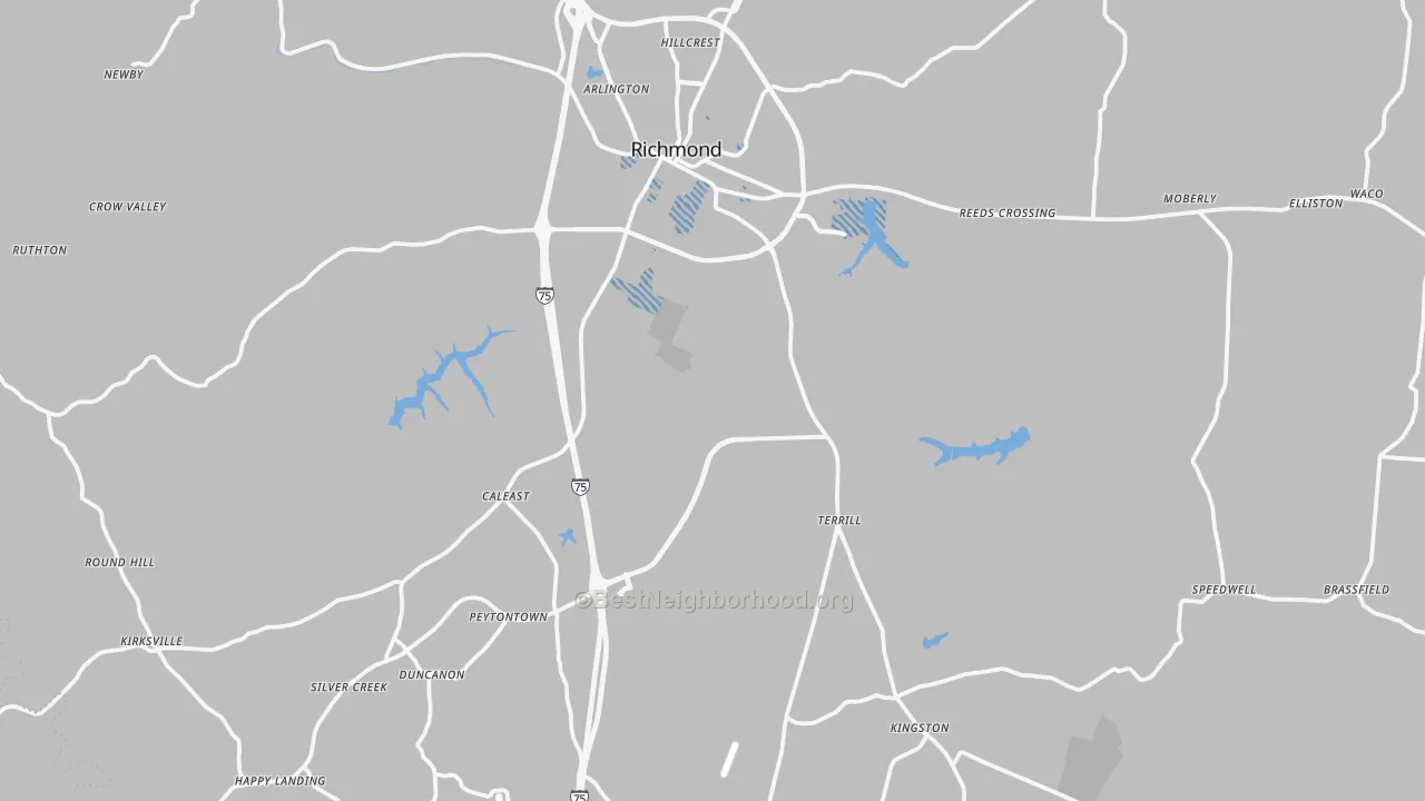 Transit Grade map of Madison County, KY
