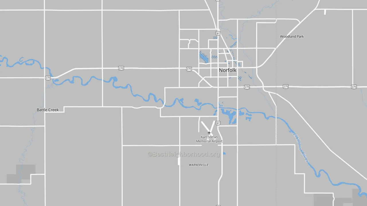 Transit Grade map of Madison County, NE