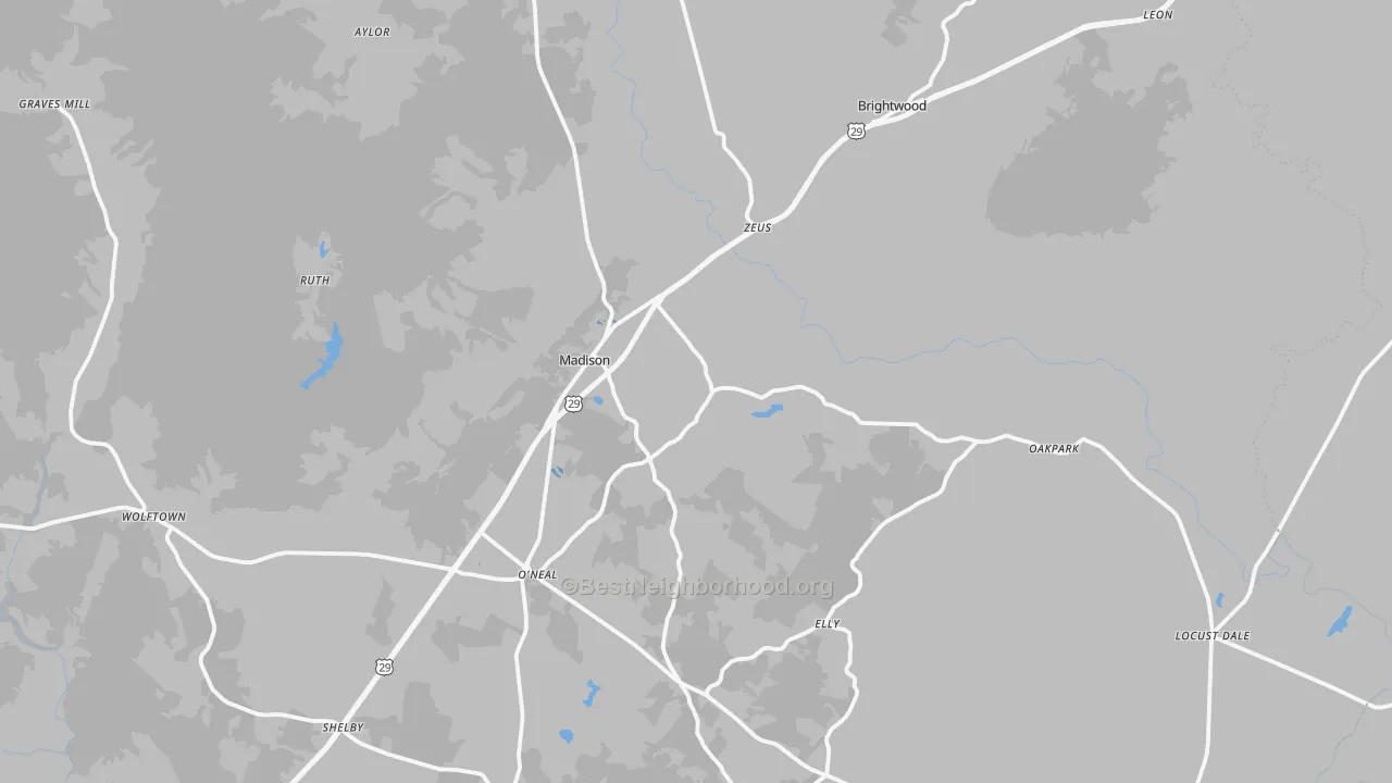 Transit Grade map of Madison County, VA