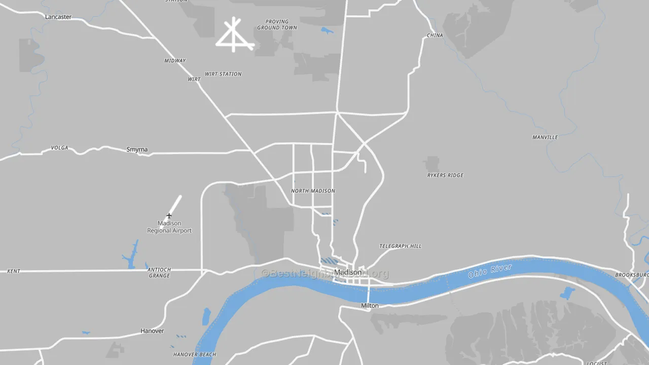 Transit Grade map of Madison, IN