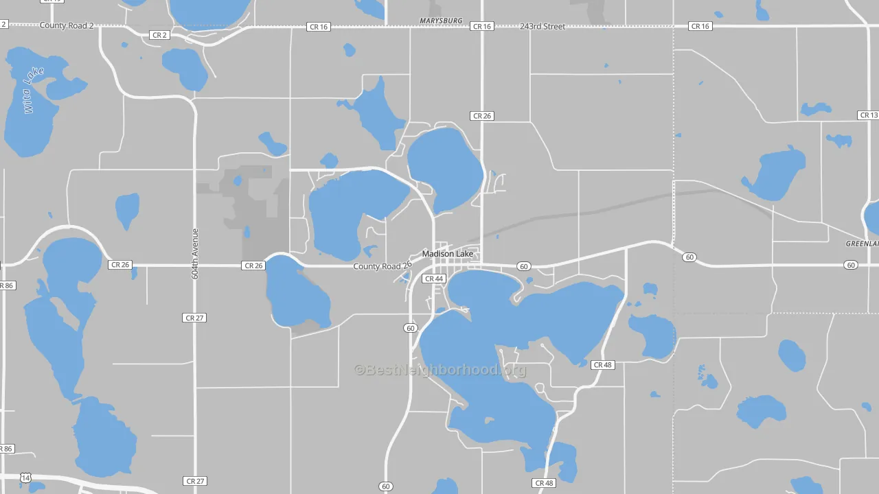 Transit Grade map of Madison Lake, MN