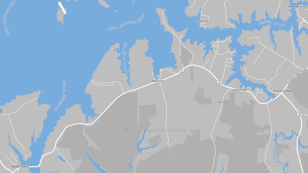 Transit Grade map of Madison, MD