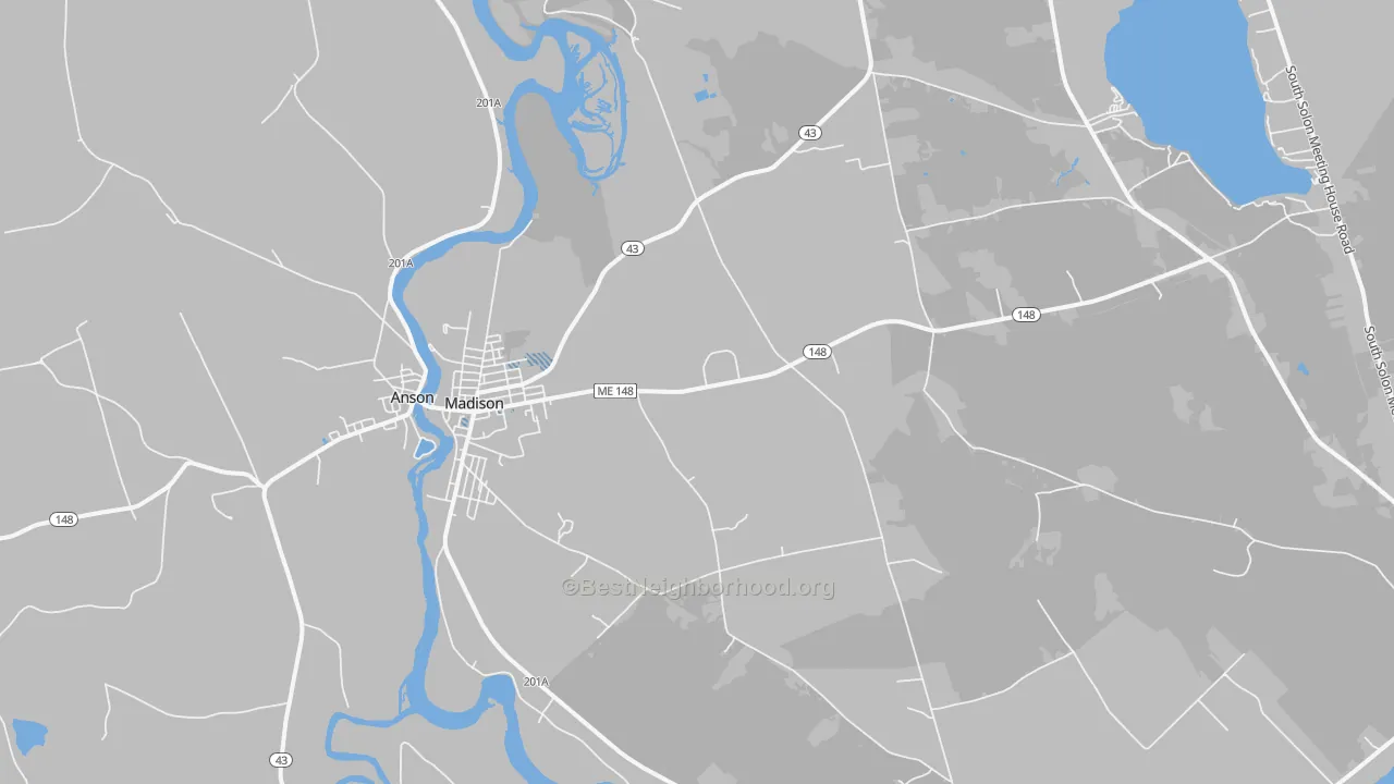 Transit Grade map of Madison, ME