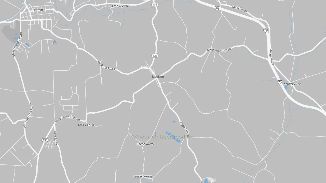 Transit Grade map of Madison, PA