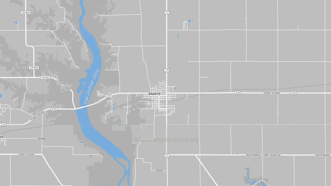 Transit Grade map of Madrid, IA