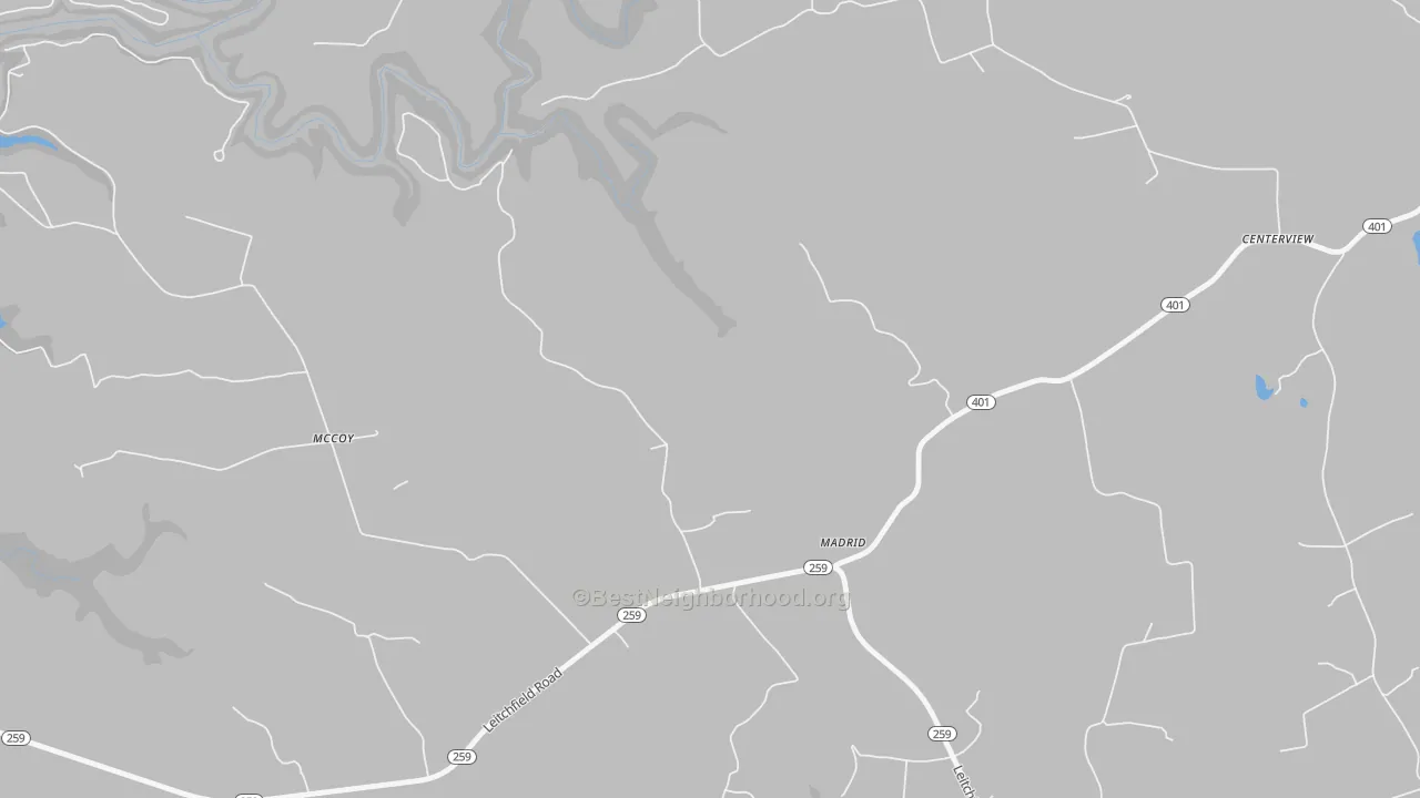 Transit Grade map of Madrid, KY