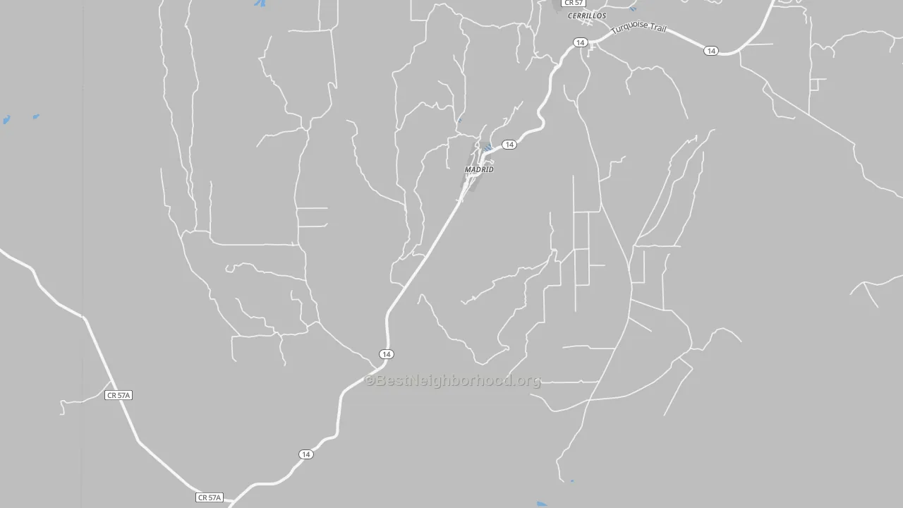 Transit Grade map of Madrid, NM