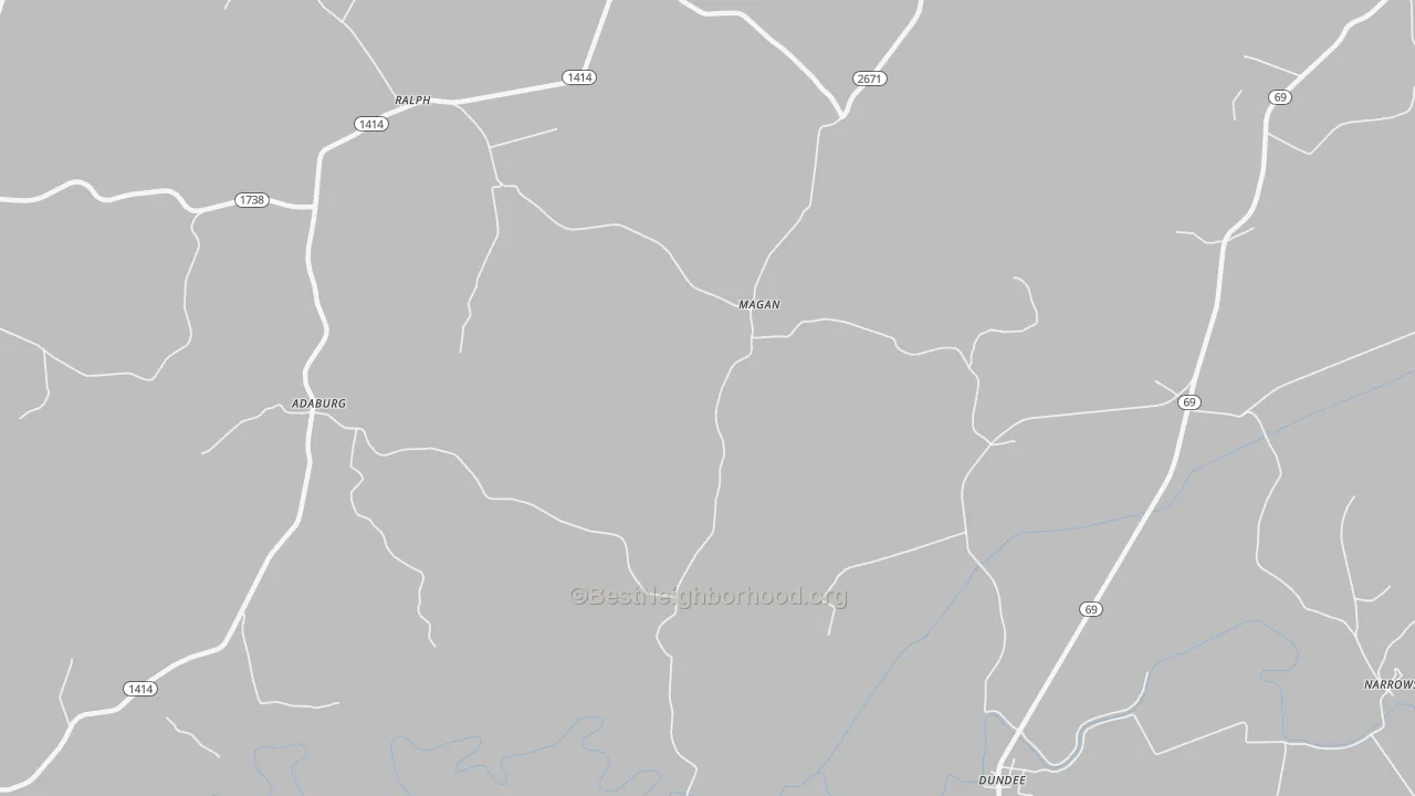 Transit Grade map of Magan, KY