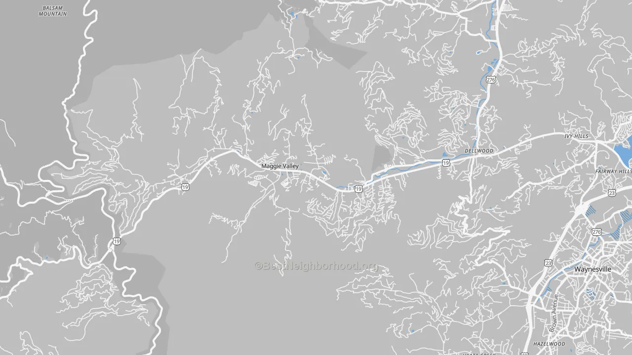 Transit Grade map of Maggie Valley, NC