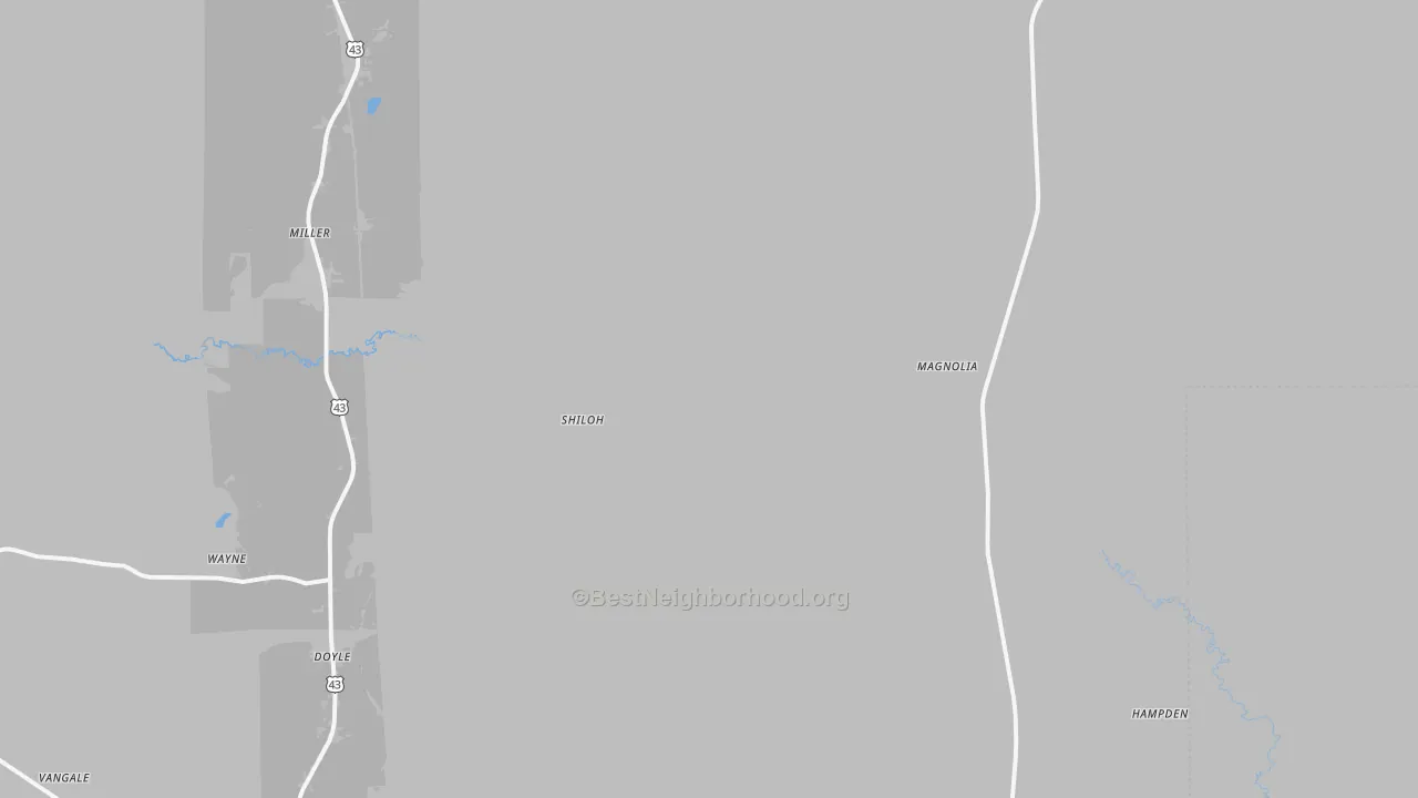 Transit Grade map of Magnolia, AL