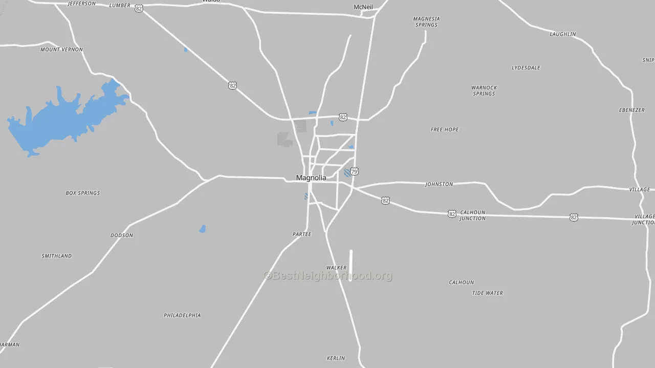 Transit Grade map of Magnolia, AR