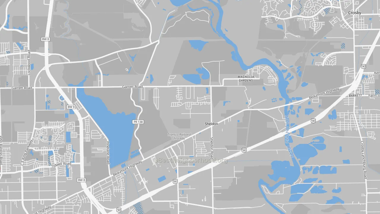 Transit Grade map of Magnolia Gardens, TX