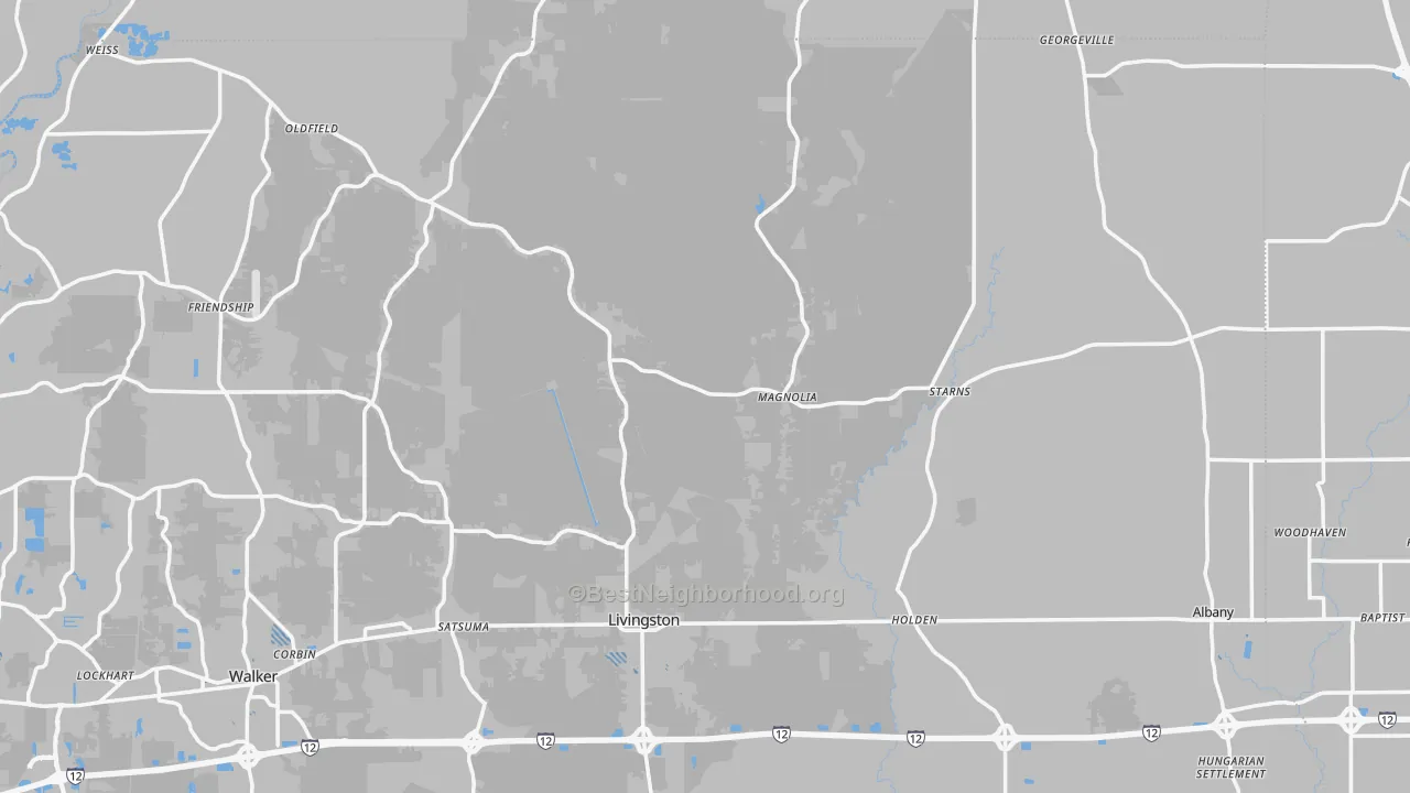 Transit Grade map of Magnolia, LA