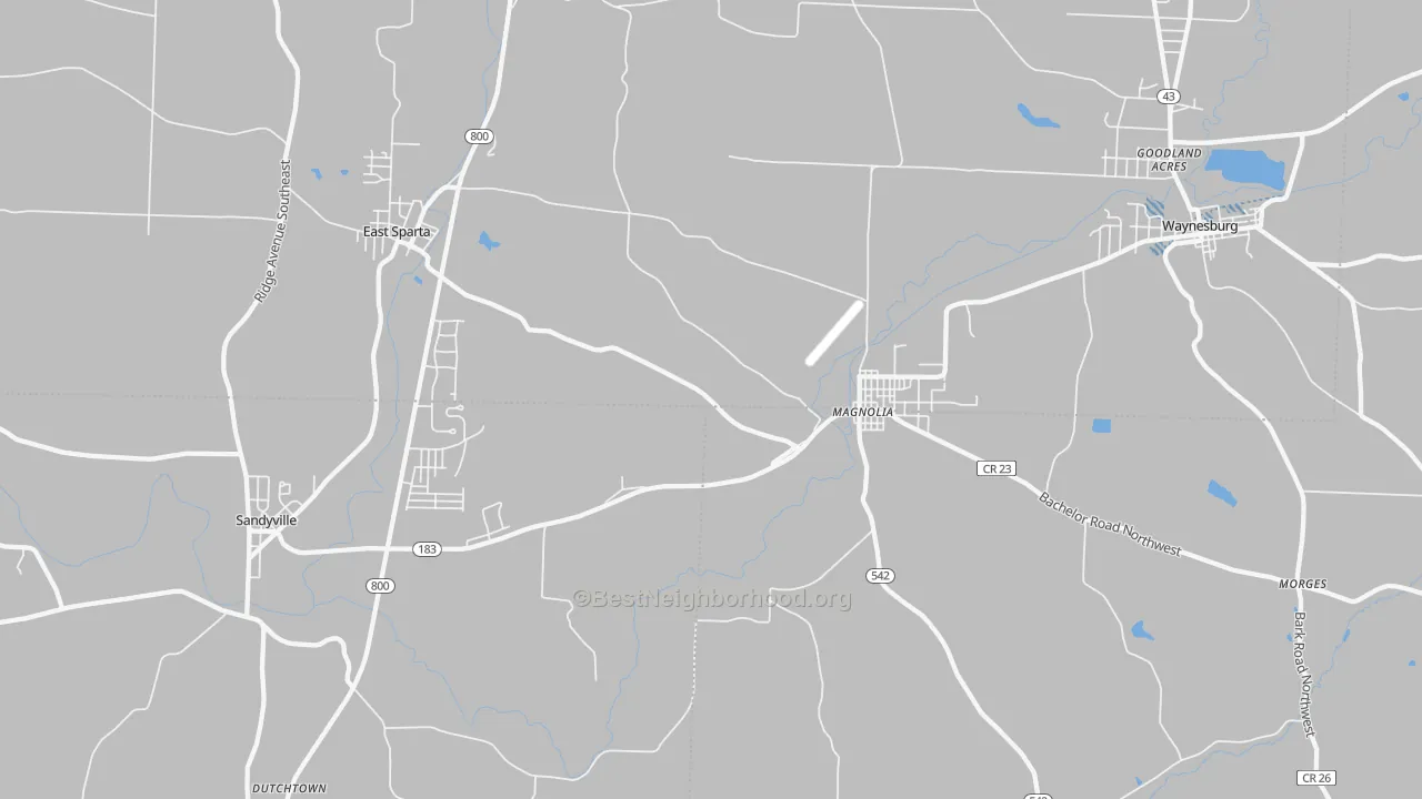 Transit Grade map of Magnolia, OH