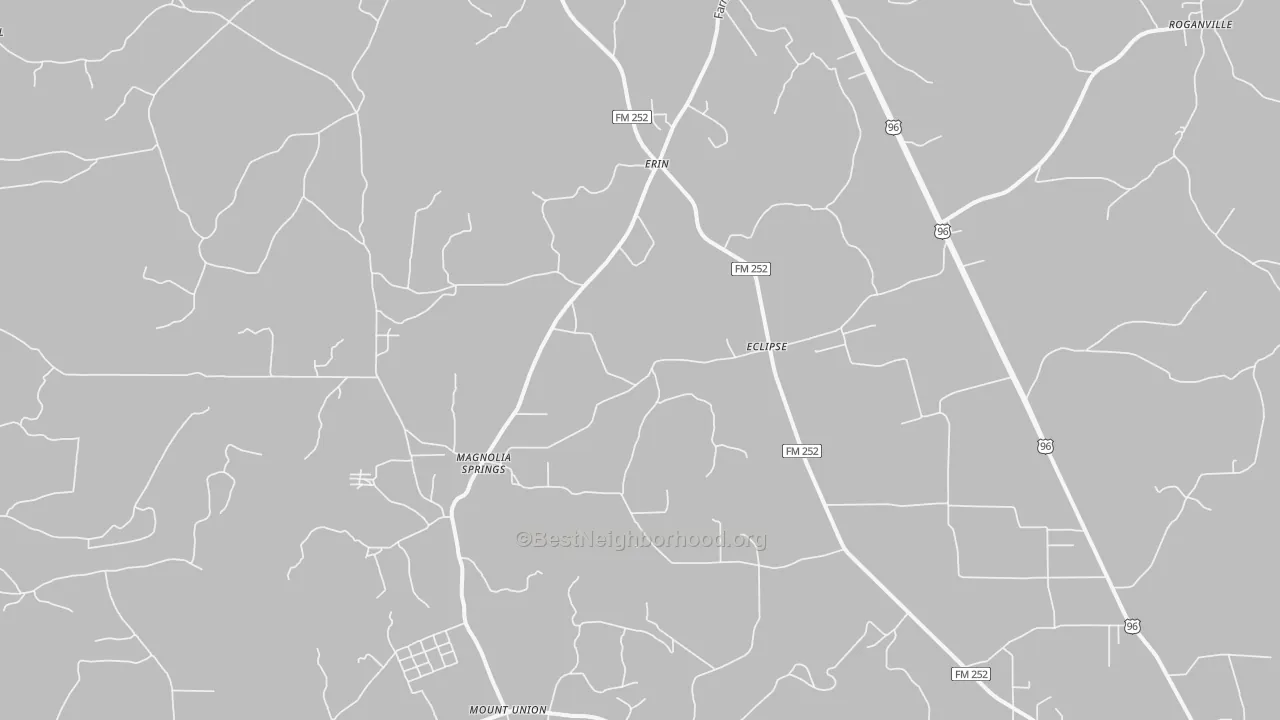 Transit Grade map of Magnolia Springs, TX