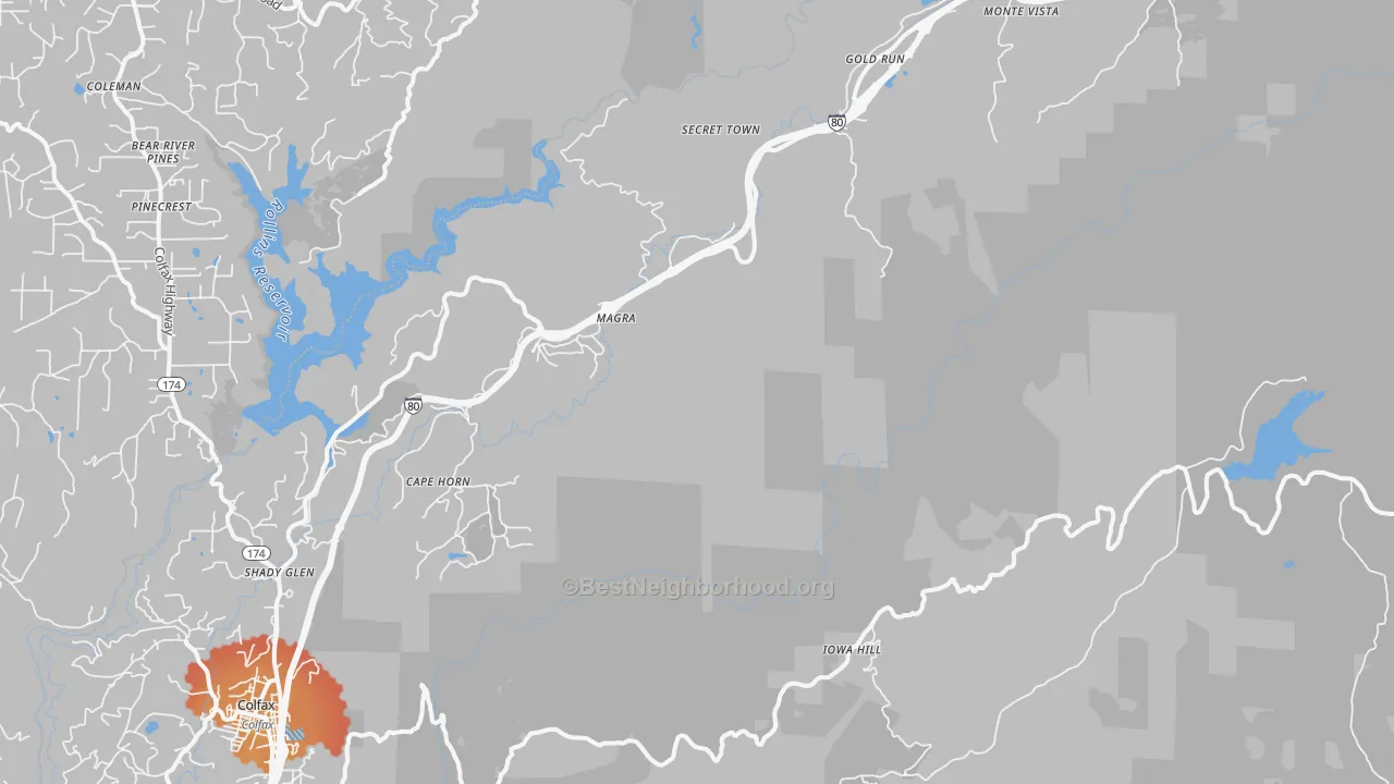 Transit Grade map of Magra, CA