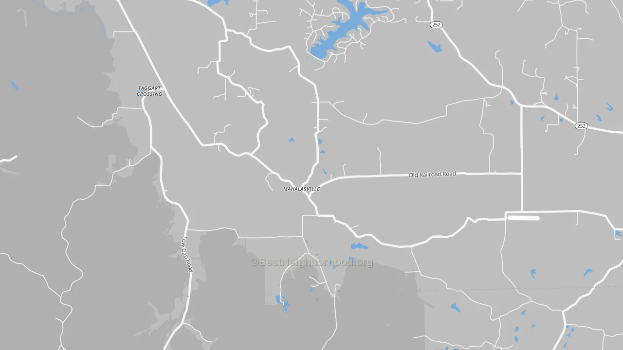 Transit Grade map of Mahalasville, IN