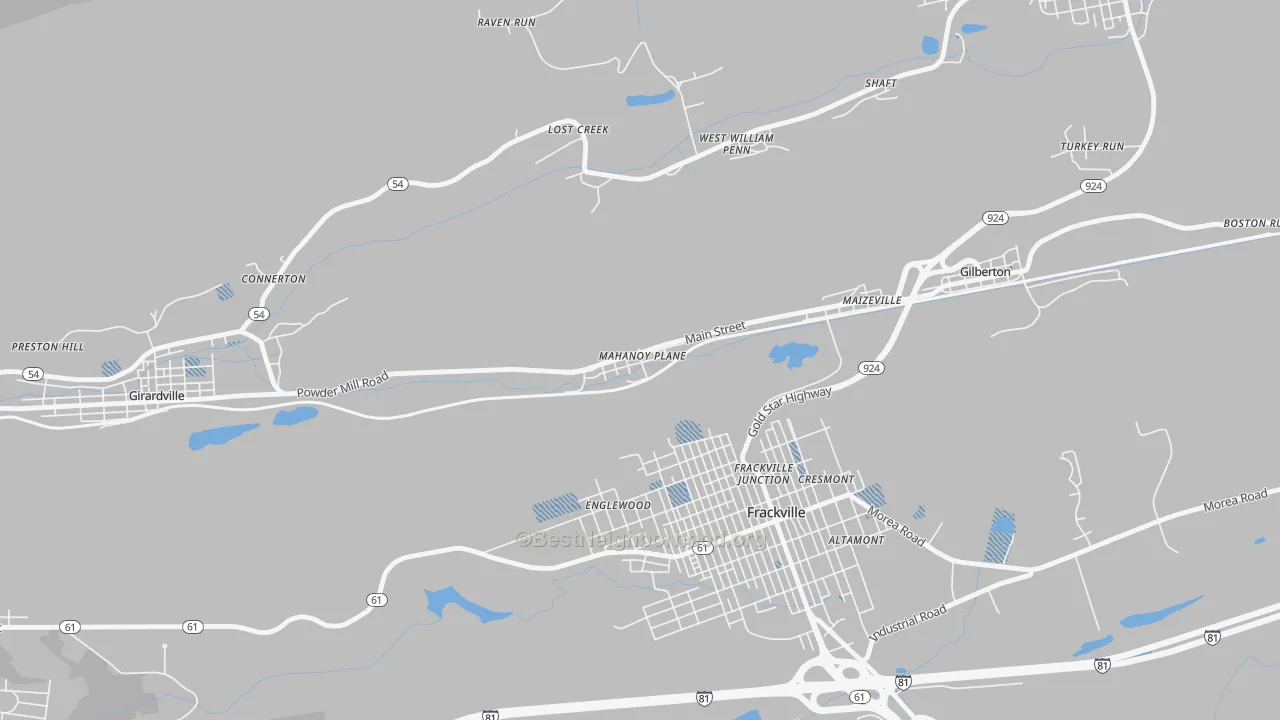 Transit Grade map of Mahanoy Plane, PA