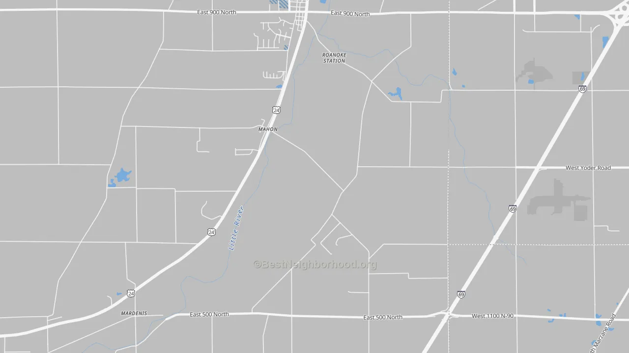 Transit Grade map of Mahon, IN