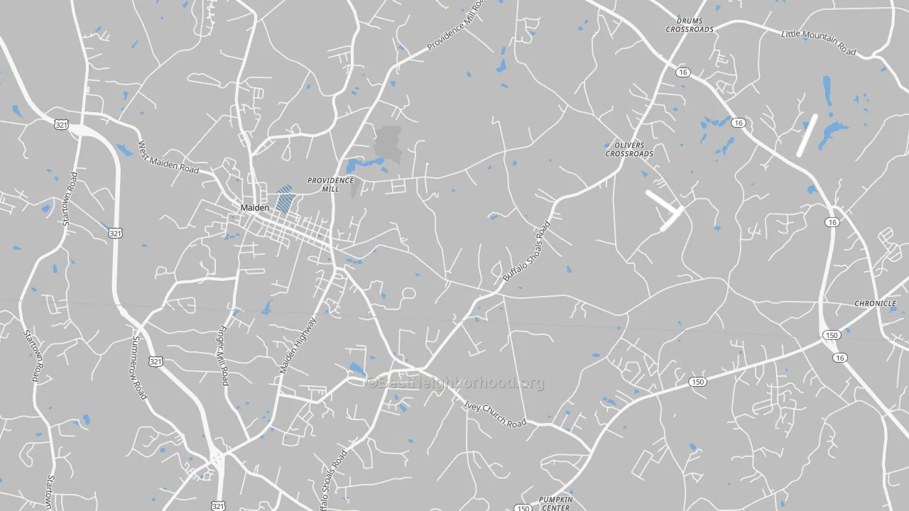 Transit Grade map of Maiden, NC