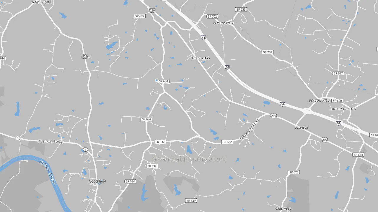 Transit Grade map of Maidens, VA
