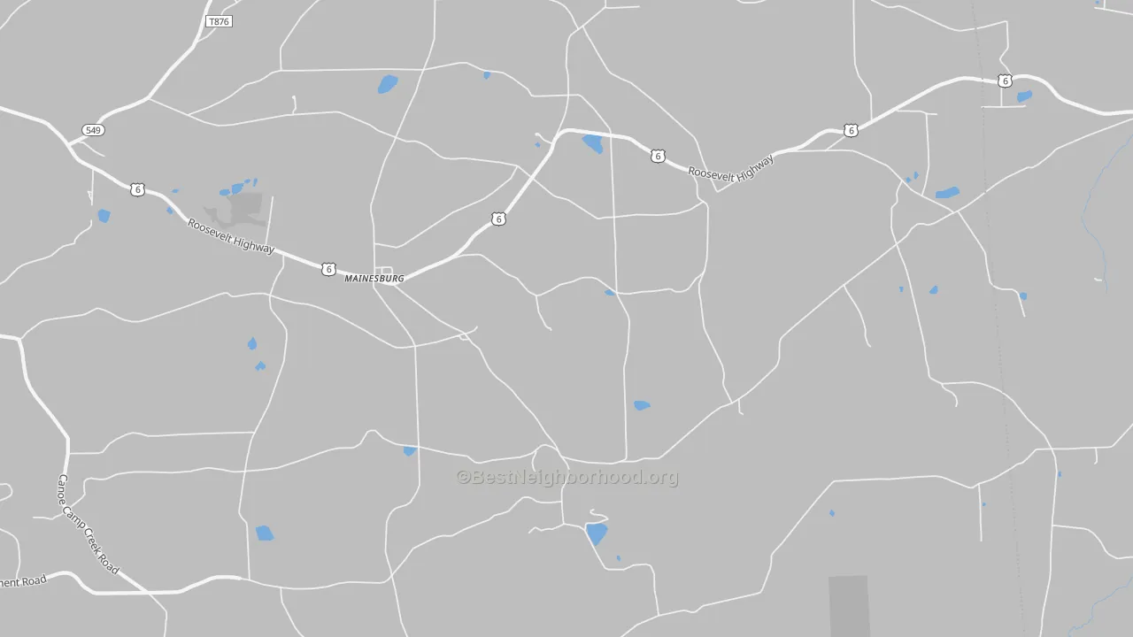 Transit Grade map of Mainesburg, PA