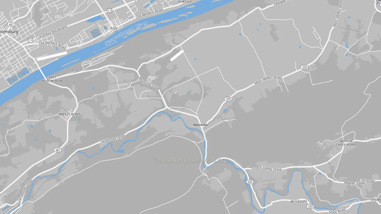 Transit Grade map of Mainville, PA