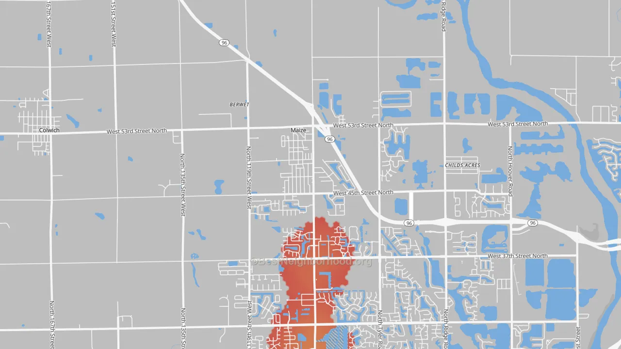 Transit Grade map of Maize, KS