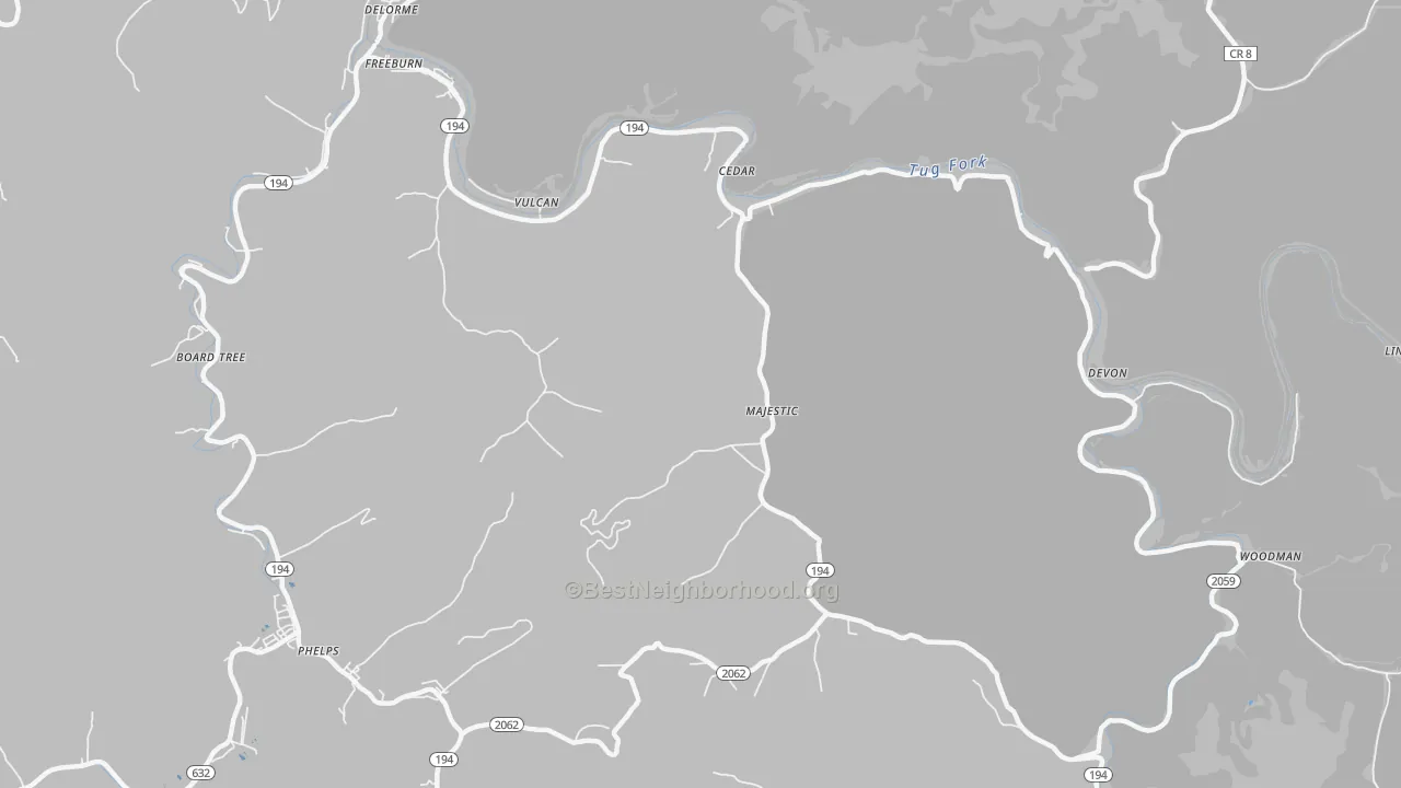 Transit Grade map of Majestic, KY