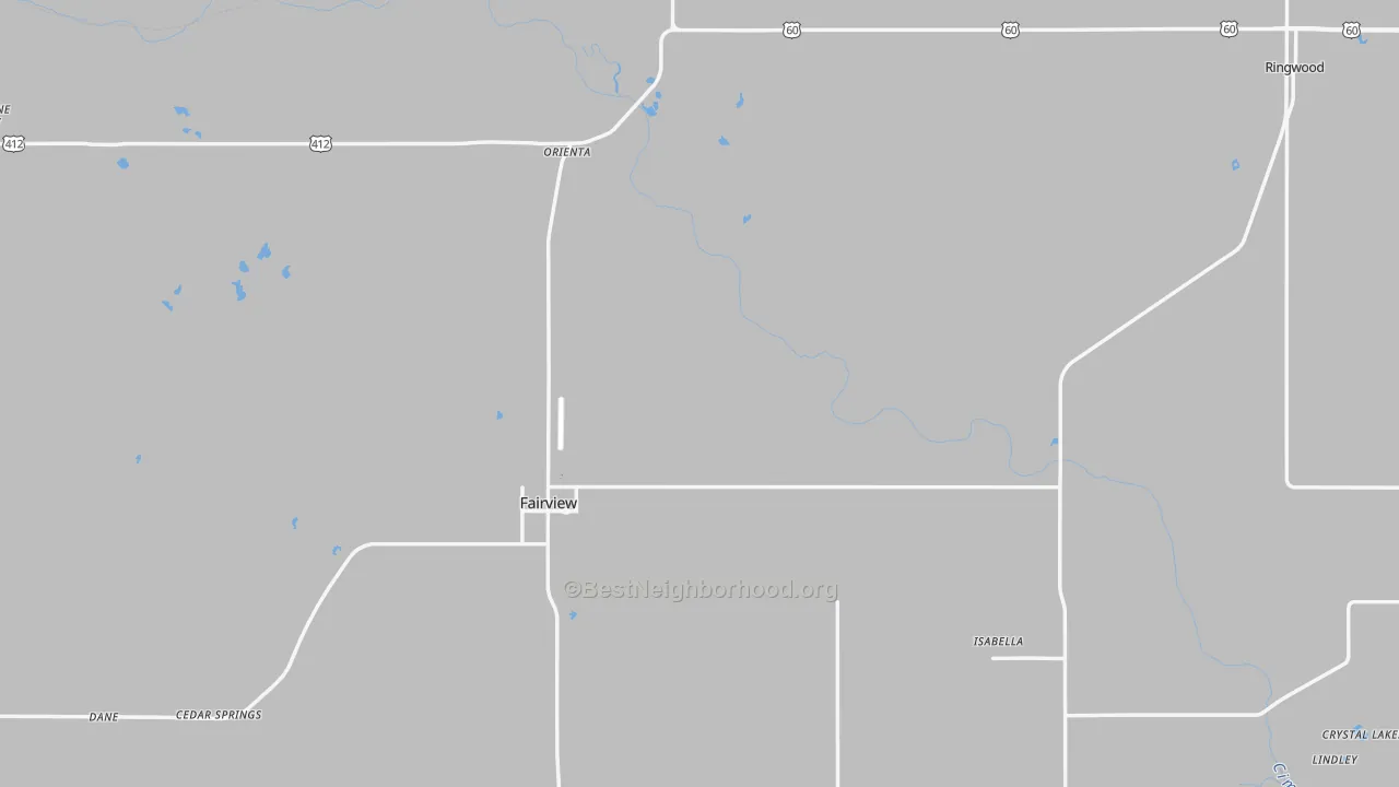 Transit Grade map of Major County, OK
